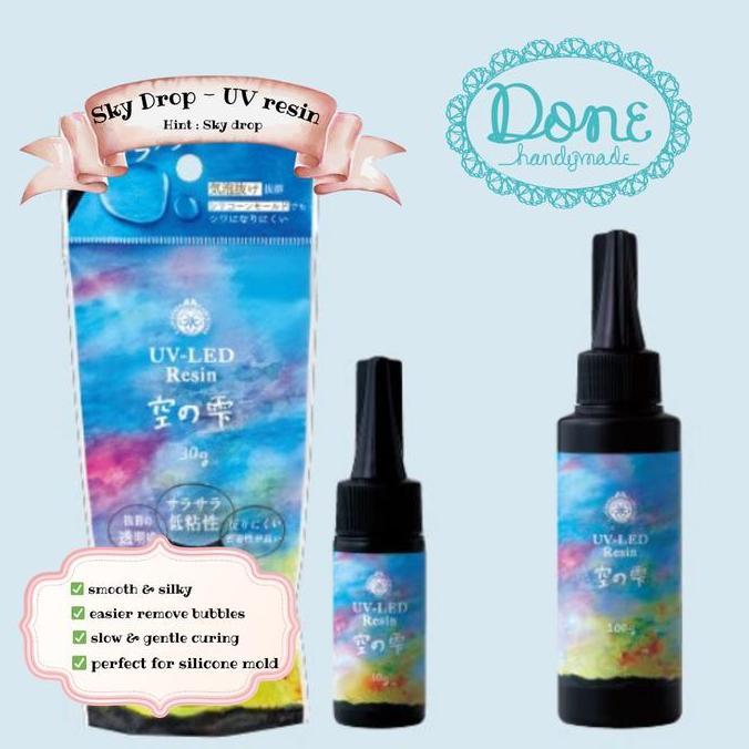Done Handymade uv resin hard type padico sky drop resin uv resin bening resin handcraft cairan benin
