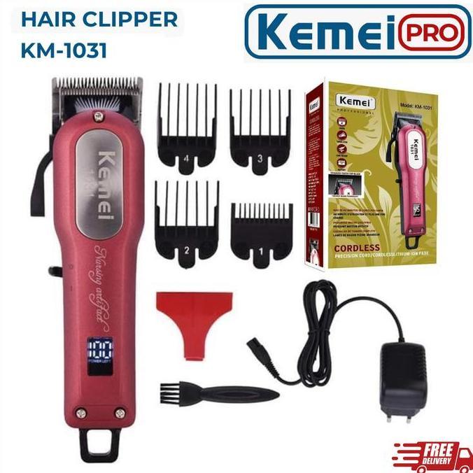 Promo Kemei 1031 Alat Cukur Rambut Kemei 1031 Professional Rechargeable Hair Clipper Km-1031 Cukuran