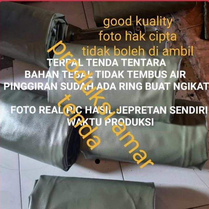 OK TERPAL KAIN SEJENIS TERPAL TENDA TENTARA UKURAN 4X6 METER *