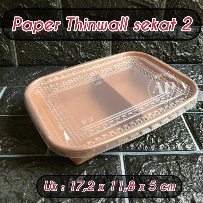 """] Paper Thinwall Sekat 2 / paper lunch box sekat 2 uk 1000 ml PER SLOP