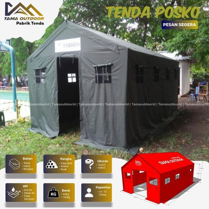 FYP TENDA POSKO PMI KESEHATAN KEAMANAN BAHAN PREMIUM TEBAL WATERPROOF *