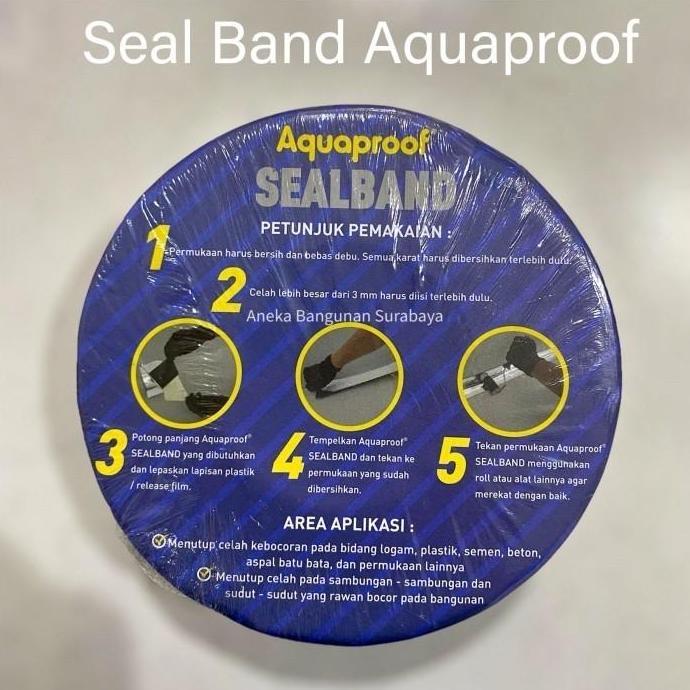 nebuloozter - Seal Band Aquaproof 5cm Ukuran 10m - Penutup/Penambal Kebocoran Atap Genteng, Asbes, S