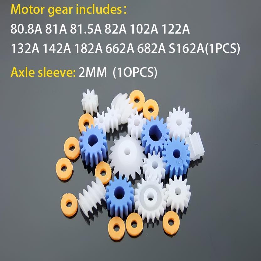 75Pcs Plastic Gear Rack Shaft Pulley Belt Kit / Perlengkapan Roda Gigi Plastik Spindel