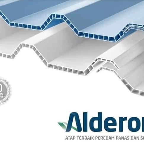 Big- Atap Upvc Alderon R830 Double Layer 10Mm - Panjang 3 Meter Putih Biru Doff