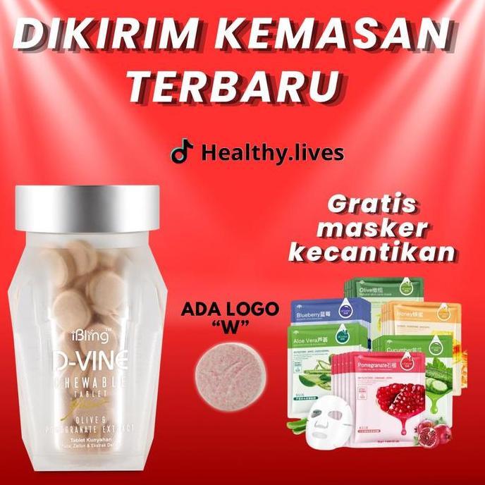 Dvine kemasan terbaru ORIGINAL ASLI ISI 60 TABLET