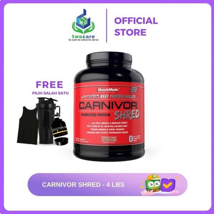 Muclemeds Carnivor Protein Shred 4 Lbs Whey Isolate Protein
