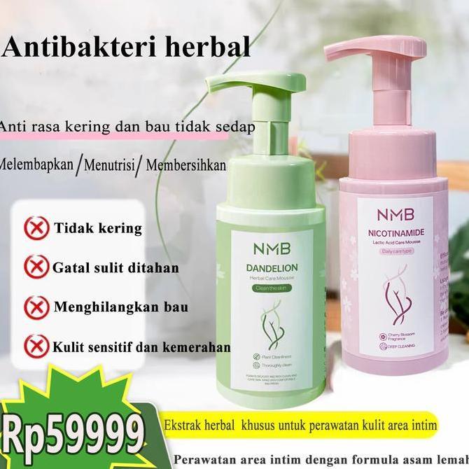NMB Mousse Perawatan Private Care dengan Niacinamide & Lactic Acid Membersihkan Area Pribadi Lembut 