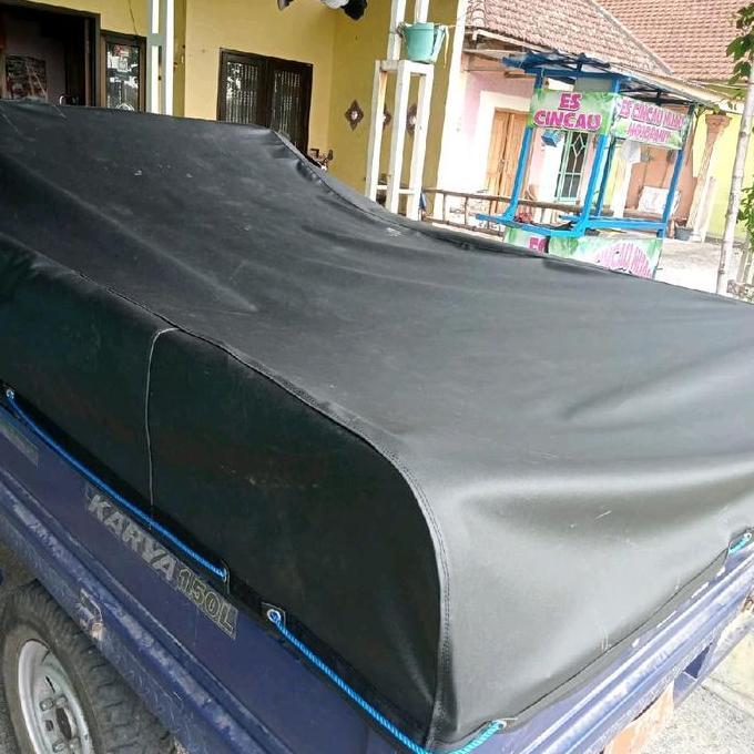Terpal Bak Viar  Bahan Kap Jeep Yamato Warna Hitam Sudah Plus Tampar