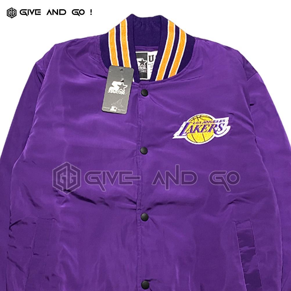OFFICIAL Jaket Varsity Lakers Tm Nba  Jaket Bomber Jacket Baseball Basketbal Baseball Original