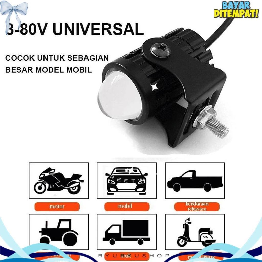 Diskon Lampu Tembak Sorot Mini 2 Warna Ac Dc Motor Mobil Truk Super Bright