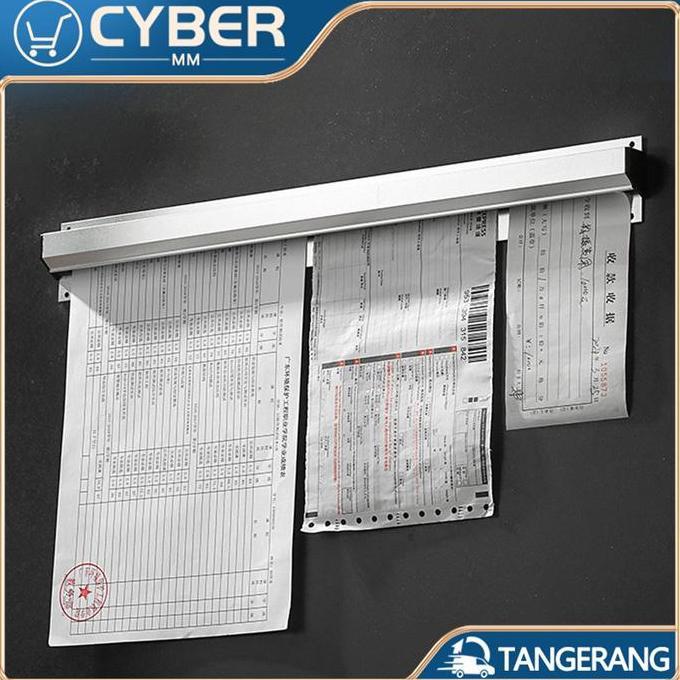 SYLVETI Bill Holder Restaurant Paduan Aluminium Penjepit Bon Wall Mounted 60cm