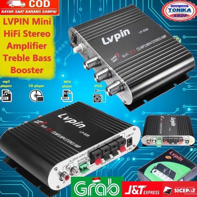 Weenew- Power Amplifier Mini Hifi Stereo Treble Bass Booster Subwofer