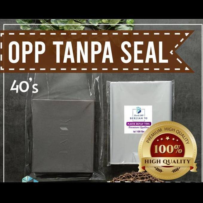 Newbitc- Langsungbungkus- Plastik Opp Kaca Double Seal 15,4X35 Plastik Opp Tanpa Lem 40S Micron