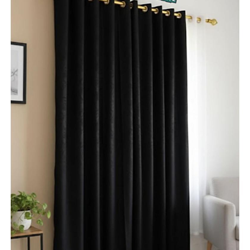 Gorden Polos Embos Smokring 130X220 Cm - 12 Ring 6 Gelombang - Kain Embos Halus Tidak Luntur + Tali 