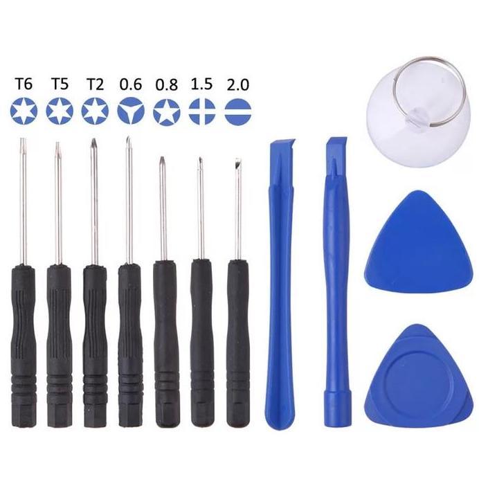 12 Pcs Alat Buka LCD HP Bongkar Layar Servis Iphone Android Obeng Set murah