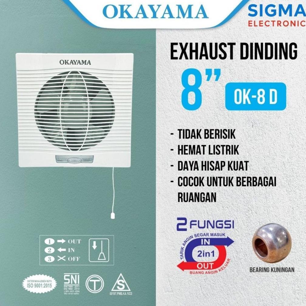 PROMO Kipas Angin Exhaust fan/ Hexos Dinding OKAYAMA 8/10/12 INCH - OK8D/ OK10D / OK12D