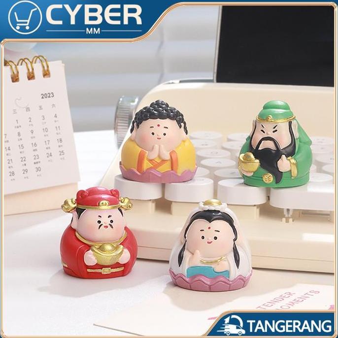 COLOCAS 3.5*3*3.5CM Patung Buddha Kwan Im Kecil ,Buddha,Dewa Kekayaan,Guanyu Kecil Mini Untuk Dewa L