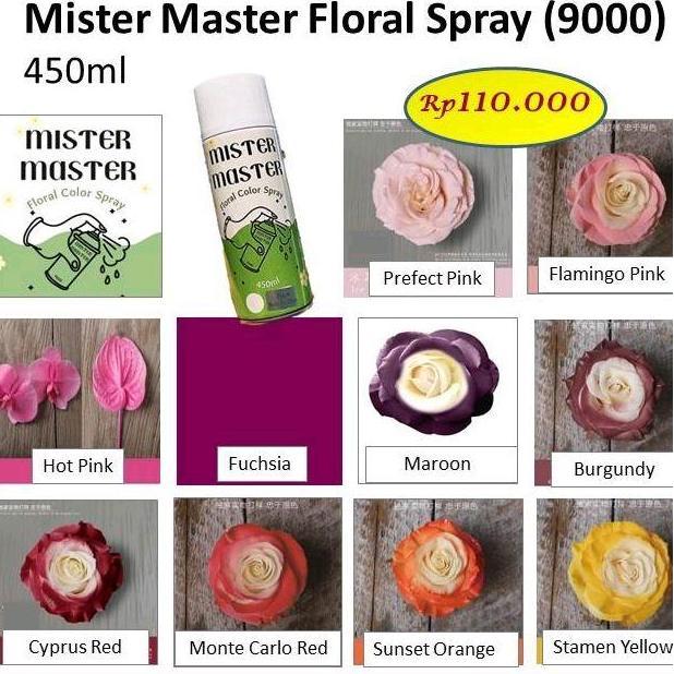 Mister Master Floral Color Spray (9000), cat bunga, spray bunga, pilok warna bunga, Design Master