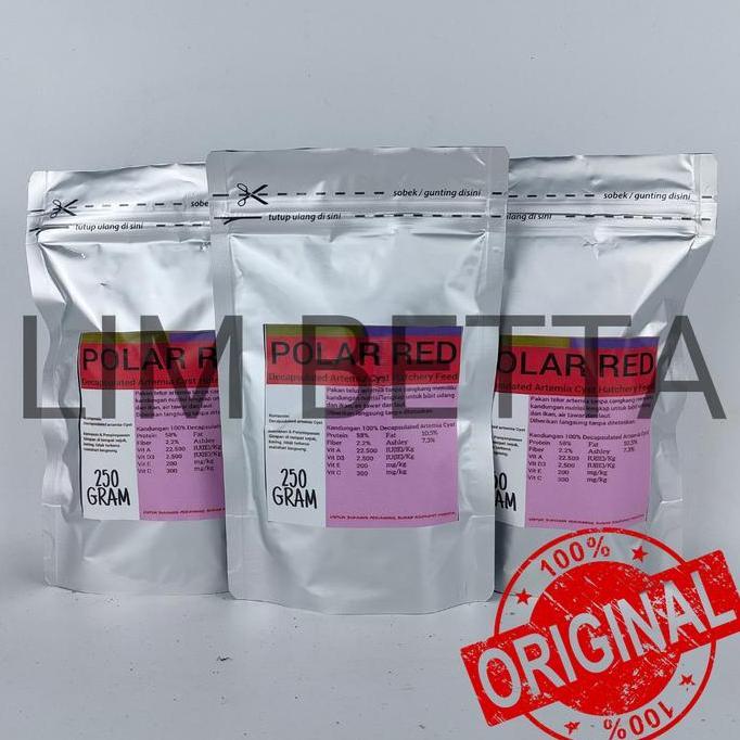 // ARTEMIA POLAR RED 250GR / ARTEMIA POLAR RED SHELL FREE ''