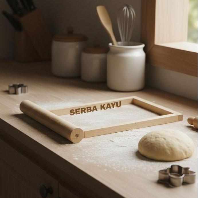 Cottura- Bingkai Adonan Kue Dan Rollpin Kayu /Bingkai Kue Kering/Bingkai Kue Kastengel