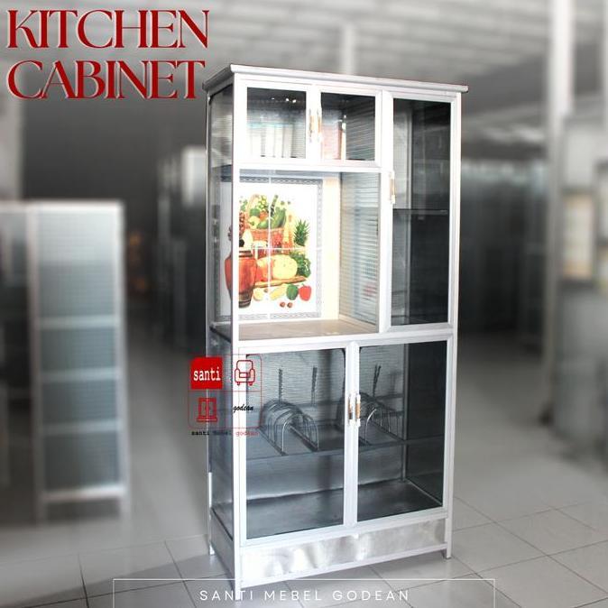 Lemari Dapur Rak Piring Aluminium 5 Pintu Kecil Silv Bmc Standard