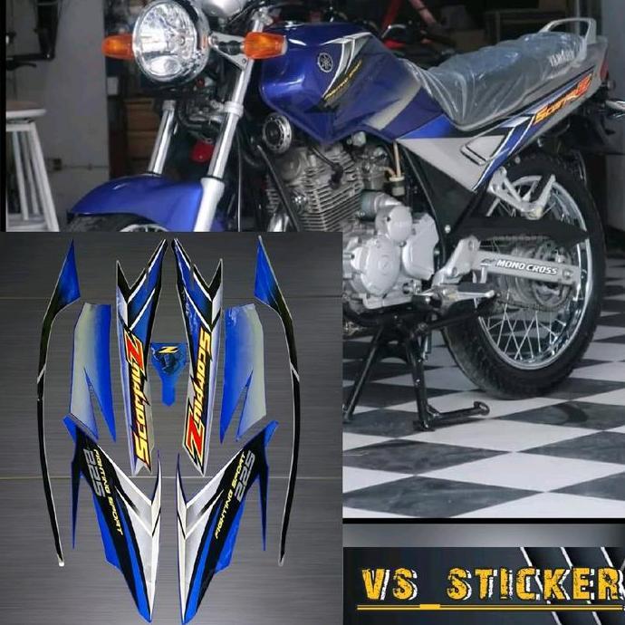 STRIPING LIST STANDART MOTOR YAMAHA SCORPIO Z 2005 2006 Motorcycle Sepeda