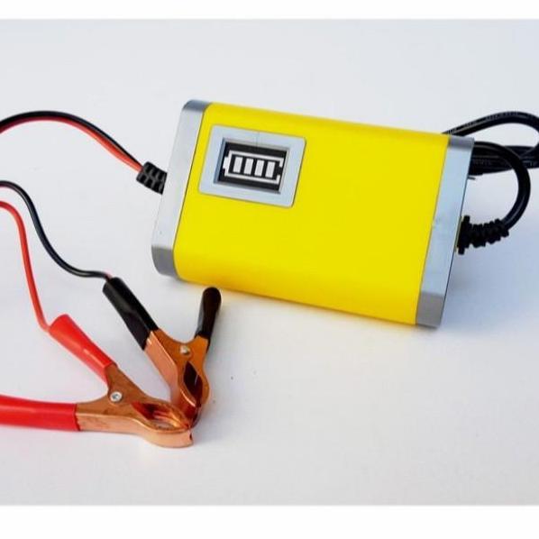 gowilman91 - charger aki motor mobil 12v 2a cas aki 12 volt 2 amper otomatis car kabel mesin