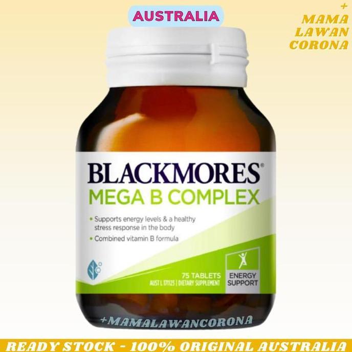 Blackmores Mega B Complex 75 Tablets Vitamin B12 B 12 Executive Stress Formula 160 Tablet