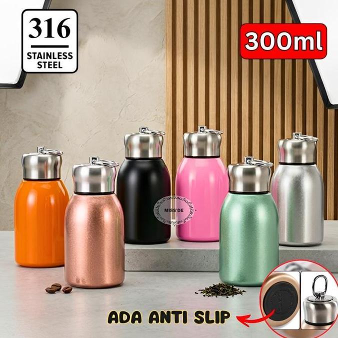 BOTOL MINUM 300ML / TUMBLER MINI STAINLESS STEEL / TUMBLER TRAVEL / BOTOL MINUM KOPI MINI