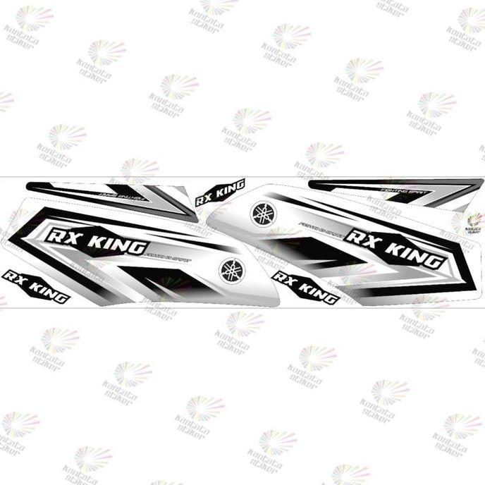 Stiker Striping Motor Rx king Variasi 2 putih