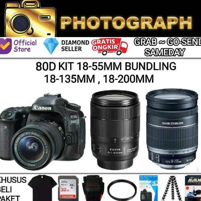 6NAMBANGANOFFICE - CANON EOS 80D KIT 18-135MM IS STM / KAMERA CANON EOS 80D KIT 18-135MM IS STM