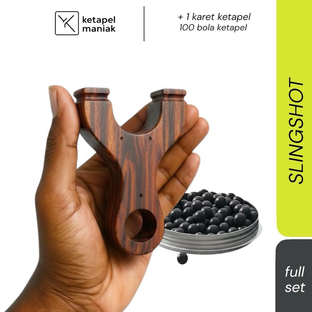 ketapel pocket biggr sonokeling ketapel kayu / ketapel hunting flat full set