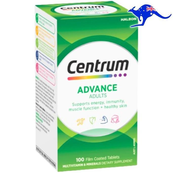 Mns- Centrum Advance For Adults 100 Tablets Advanced 50+ 100 Adult Multivitamin + Minerals