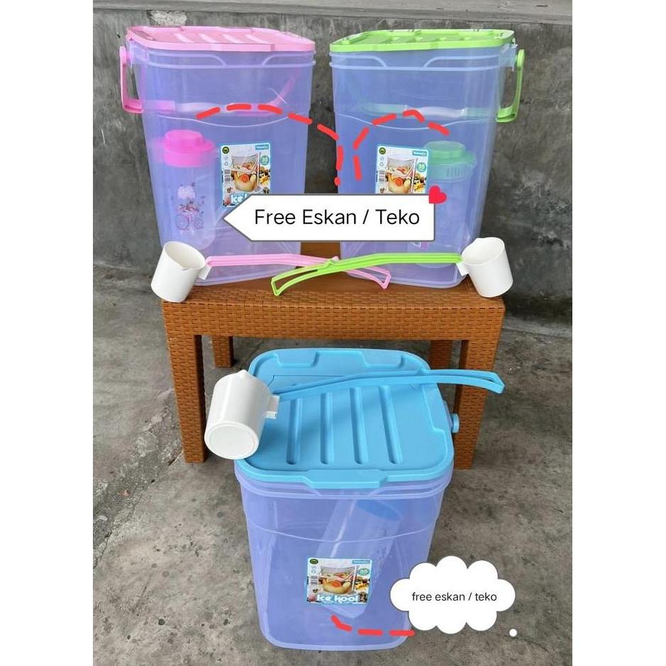 Ver- Aquarium Es Buah Plastik 30 Liter - Tempat Es Buah - Kotak Es Buah