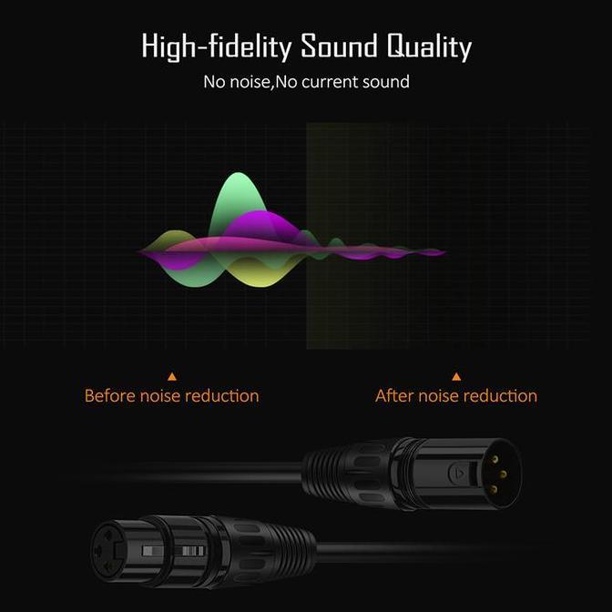 CABLETIME Kabel Aux Audio Microphone XLR Male to Female