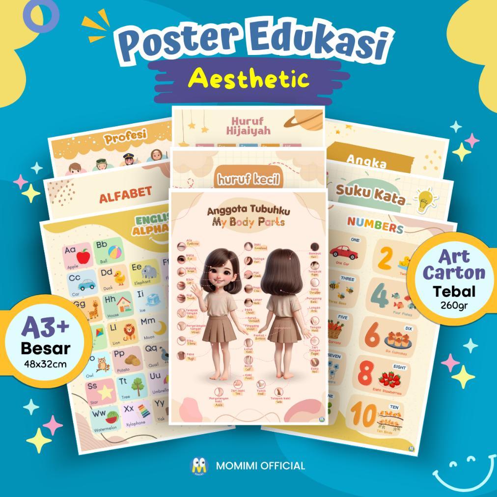 Paket Hemat Poster Edukasi Anak Aesthetic Poster Dinding Anak Edukasi Belajar Poster Anak Edukasi Be