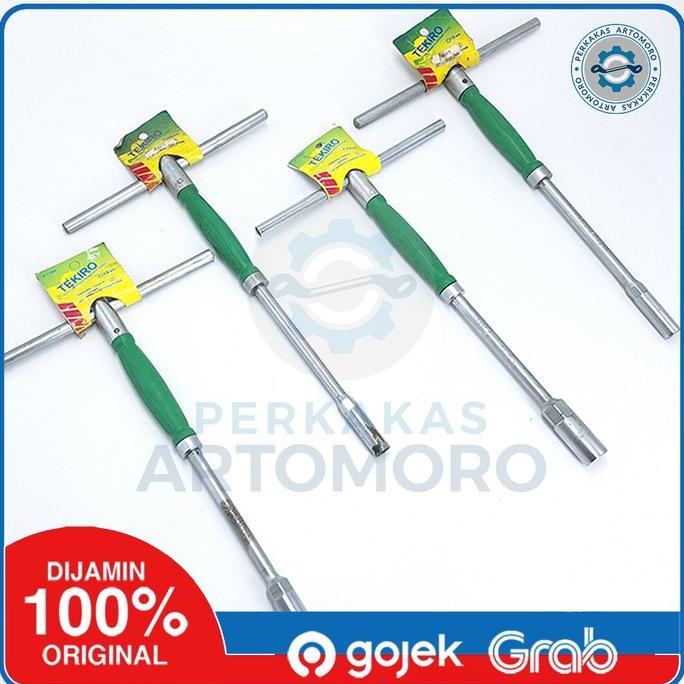 TERMURAH - Tekiro Kunci Sock T Putar  Wrench Rotary tesedia ukuran 8,10,12,14mm