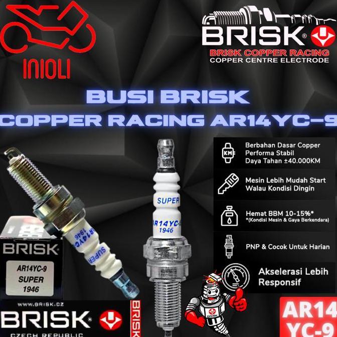 BUSI RACING BRISK COPPER AR14YC-9 AEROX 125 LC XMAX VESPA LIBERTY 50 4T BLADE REVO SUPRA SUZUKI ADDR