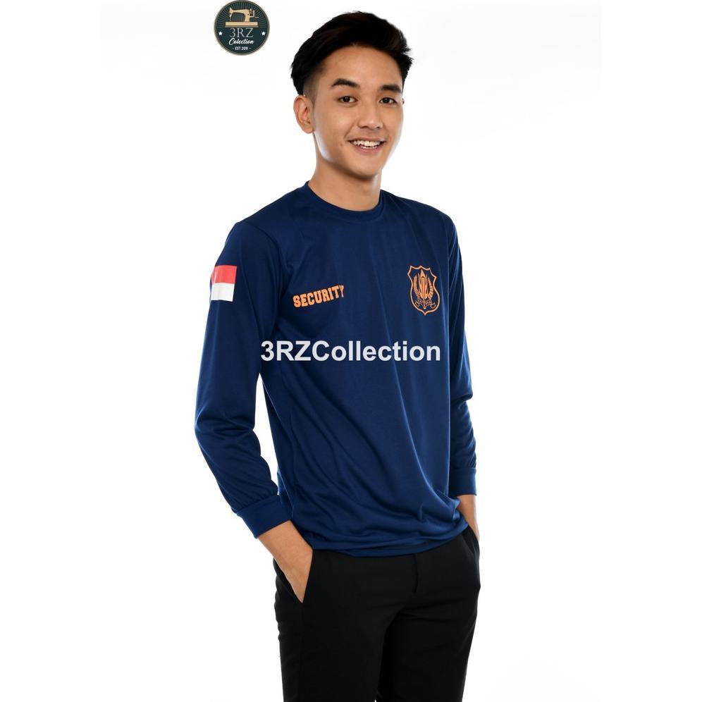 Tahan Lama Security Satpam Kaos Satpam Lengan Panjang Kaos Security Panjang Leher Standar Baju Kaos 