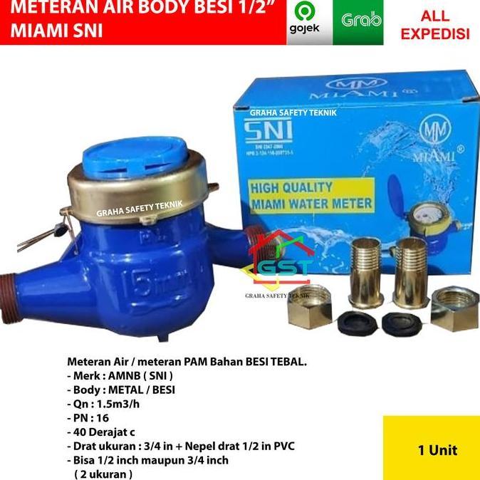 meteran air body besi SNI 1/2"/meteran pdam SNI