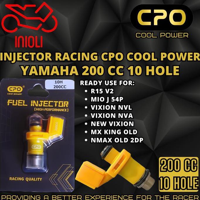 INJECTOR RACING CPO COOL POWER 200CC 10HOLE OLD NMAX MIO J VIXION R15