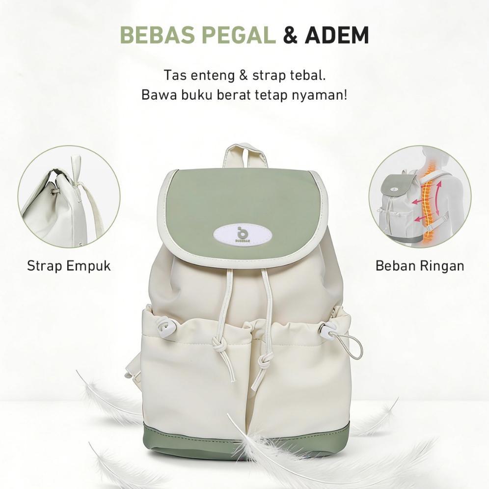 TERBARU BUZZBAG - Tas ransel sekolah korea tas aesthetic korean style sekolah tas sekolah tas laptop