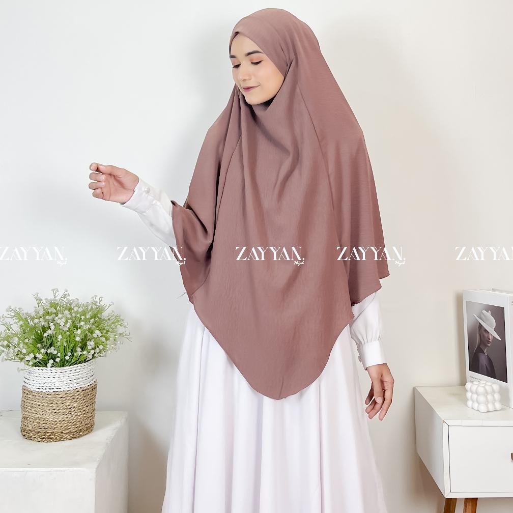 HOT DEALS ZAYYAN. French Khimar Mecca Crinckle Size L & XL Premium Hijab