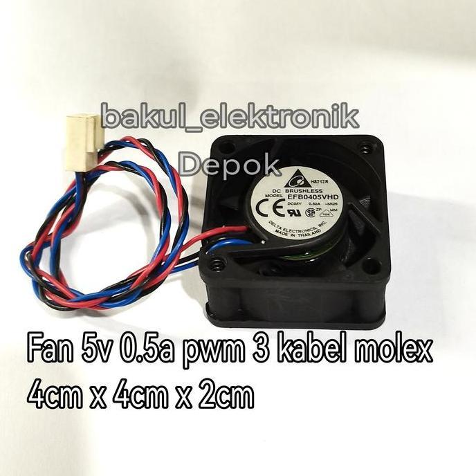 Fan 5V 4Cm X 4Cm Delta Original Ball Bearing Best Quality