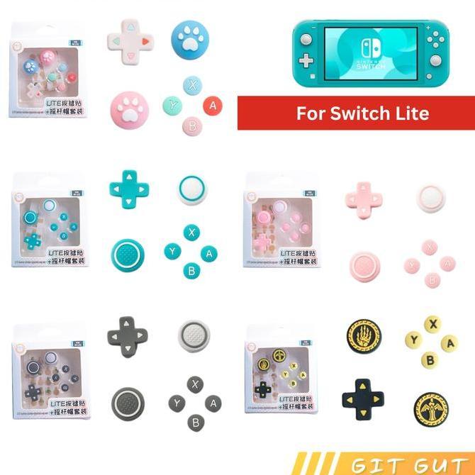 Nintendo Switch Lite Set Joycon D-Pad ABXY Button Cover Thumb Grip Cap