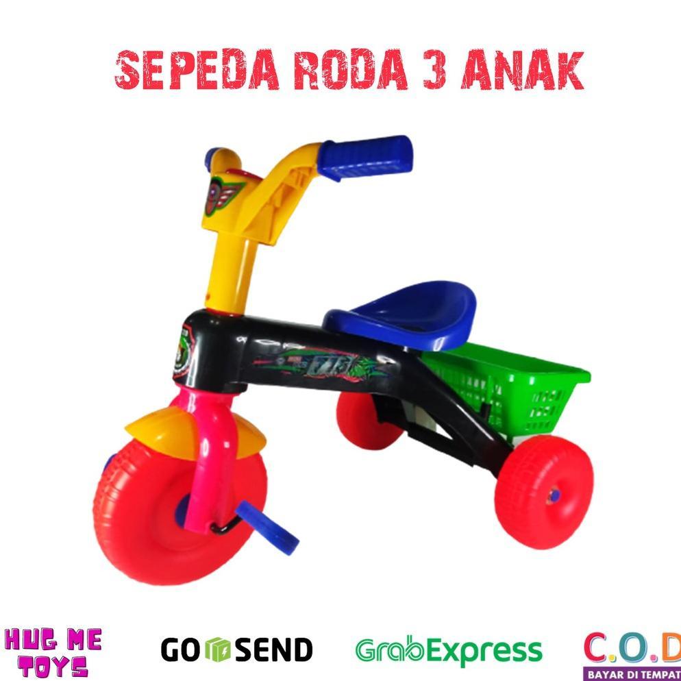 SEPEDA ANAK RODA TIGA SEPEDAH RODA 3 PLASTIK MAINAN EDUKASI ANAK LAKI PEREMPUAN TM612 MURAH