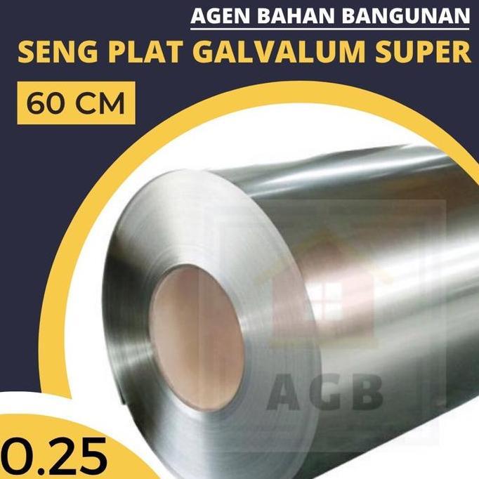 Seng Talang/Seng Plat Galvalum (0,25) 60 Cm Anti Karat (1 Roll)