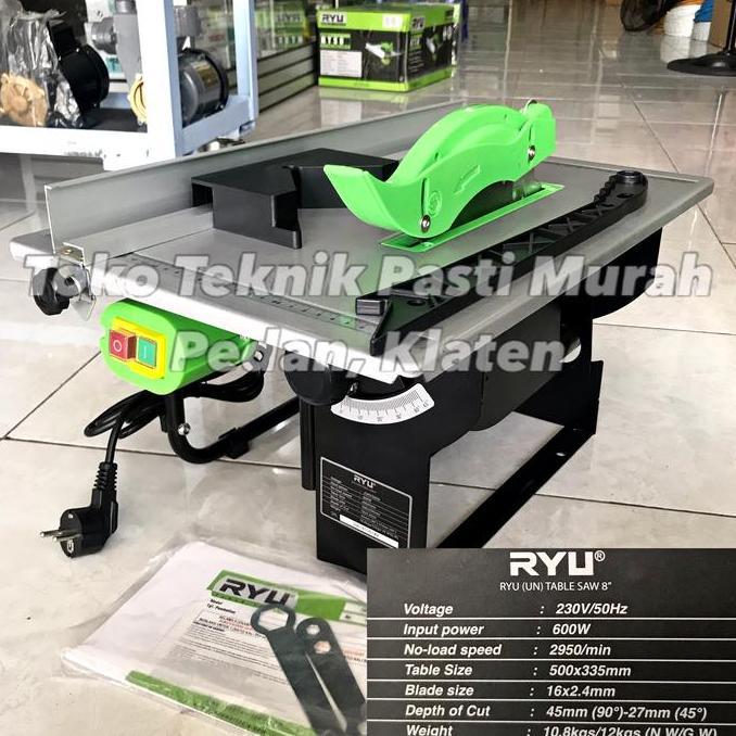 Table Saw 8" Ryu / Rts-8 / Tablesaw Rts8 Inch / Potong Kayu & Aluminium 8In 8Inch Ryu By Tekiro