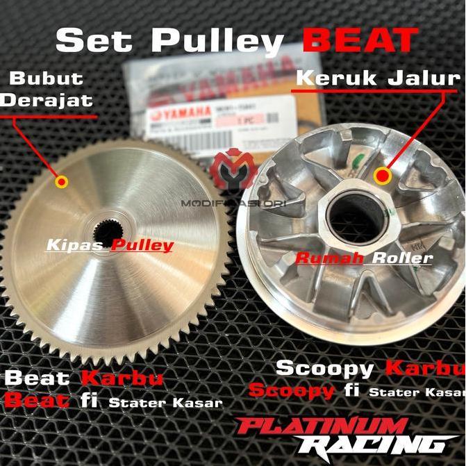 RUMAH ROLLER BEAT FI ESP RACING BUBUT PULLEY BEAT FI RUMAH ROLLER SCOOPY RACING GENIO ESP ORINAL BY 