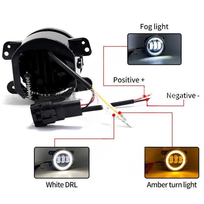 Murah 2Pcs Foglamp Daymaker 4 Inch /Foglamp Led Projector /Lampu Led Foglamp Daymaker /Fog Lamp Ange